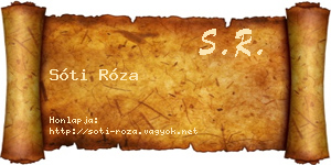 Sóti Róza névjegykártya